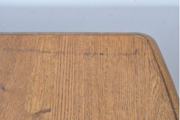 和製ヴィンテージ　ナラ材　機能美が魅力的な引き出し付きのバタフライテーブル　(R-085357)