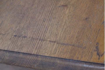 和製ヴィンテージ　ナラ材　機能美が魅力的な引き出し付きのバタフライテーブル　(R-085357)