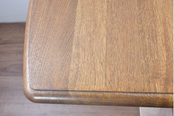 和製ヴィンテージ　ナラ材　機能美が魅力的な引き出し付きのバタフライテーブル　(R-085357)