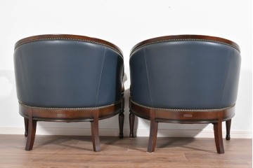 中古　美品　maruni(マルニ木工)　KENT-COURT(ケントコート)　ブリティッシュコレクション　本革(レザー)　メイフェアーのアームチェア2脚　セット定価約94万円相当　(R-085361)