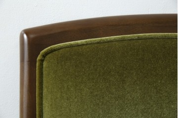 中古　美品　希少な廃番品　maruni(マルニ木工)　地中海シリーズ　深みのあるグリーンが上品なデスクチェア　(R-085362)