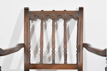 イギリスヴィンテージ　ERCOL(アーコール)　Old Colonial(オールドコロニアル)　英国らしい重厚デザインが魅力のイージーチェア　(R-085363)