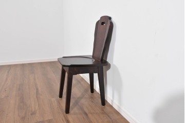 中古　美品　神居民芸家具　素朴な温もりとやわらかな背板デザインが魅力のチェア　(R-085365)