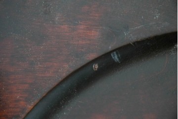 中古　美品　神居民芸家具　素朴な温もりとやわらかな背板デザインが魅力のチェア　(R-085365)