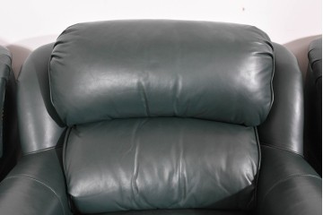 中古　展示品　超美品　ホワイトハウス御用達　アメリカ高級家具　ハンコックアンドムーア(Hancock&Moore)　クラシカルな1人掛けレザーソファ3脚セット　セット定価約270万円相当　(R-085366)