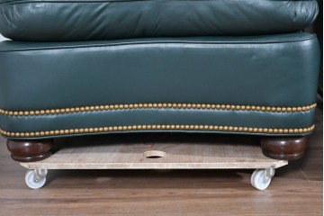 中古　展示品　超美品　ホワイトハウス御用達　アメリカ高級家具　ハンコックアンドムーア(Hancock&Moore)　クラシカルな1人掛けレザーソファ3脚セット　セット定価約270万円相当　(R-085366)