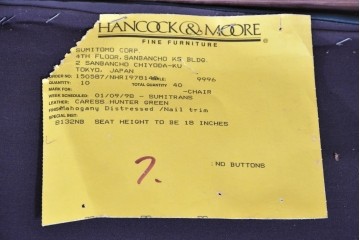 中古　展示品　超美品　ホワイトハウス御用達　アメリカ高級家具　ハンコックアンドムーア(Hancock&Moore)　クラシカルな1人掛けレザーソファ3脚セット　セット定価約270万円相当　(R-085366)