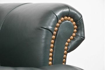 中古　展示品　超美品　ホワイトハウス御用達　アメリカ高級家具　ハンコック&ムーア(Hancock & Moore)　上質レザーの1人掛けソファ2脚　定価(2脚合計)約180万円　(R-085367)