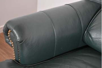 中古　展示品　超美品　ホワイトハウス御用達　アメリカ高級家具　ハンコック&ムーア(Hancock & Moore)　上質レザーの1人掛けソファ2脚　定価(2脚合計)約180万円　(R-085367)