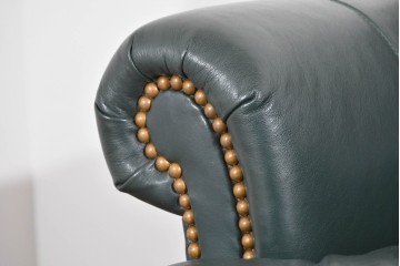 中古　展示品　超美品　ホワイトハウス御用達　アメリカ高級家具　ハンコック&ムーア(Hancock & Moore)　上質レザーの1人掛けソファ2脚　定価(2脚合計)約180万円　(R-085367)