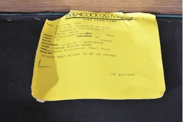 中古　展示品　超美品　ホワイトハウス御用達　アメリカ高級家具　ハンコック&ムーア(Hancock & Moore)　上質レザーの1人掛けソファ2脚　定価(2脚合計)約180万円　(R-085367)