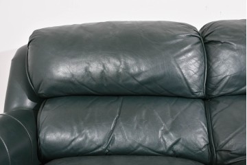 中古　展示品　超美品　ホワイトハウス御用達　アメリカ高級家具　ハンコックアンドムーア(Hancock&Moore)　クラシカルな3人掛けレザーソファ　定価約120万円相当　(R-085368)