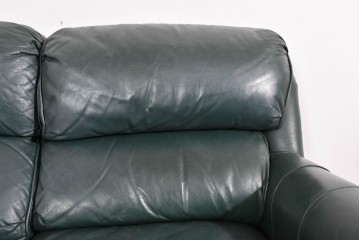 中古　展示品　超美品　ホワイトハウス御用達　アメリカ高級家具　ハンコックアンドムーア(Hancock&Moore)　クラシカルな3人掛けレザーソファ　定価約120万円相当　(R-085368)