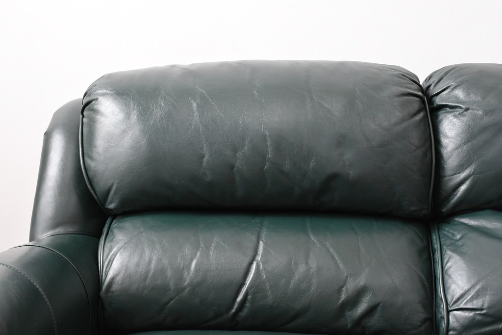 中古　展示品　超美品　ホワイトハウス御用達　アメリカ高級家具　ハンコックアンドムーア(Hancock&Moore)　クラシカルな3人掛けレザーソファ　定価約120万円　(R-085368)