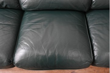 中古　展示品　超美品　ホワイトハウス御用達　アメリカ高級家具　ハンコックアンドムーア(Hancock&Moore)　クラシカルな3人掛けレザーソファ　定価約120万円　(R-085368)