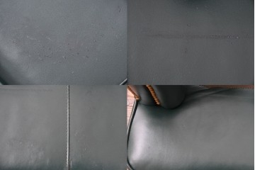 中古　展示品　超美品　ホワイトハウス御用達　アメリカ高級家具　ハンコックアンドムーア(Hancock&Moore)　クラシカルな3人掛けレザーソファ　定価約120万円　(R-085368)