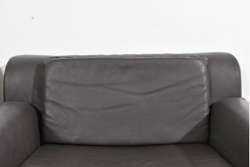 中古　ノル(Knoll)　オット・ザフデザイン　ヘリコレクション　本革(レザー)　1人掛けソファ2脚　セット定価約80万円相当　(R-085369)