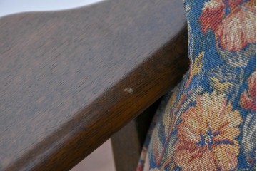 中古　美品　三越家具(現カントリーハウス)　Brugge(ブルージュ)　クラシカルな花柄張地が目を引く2人掛けソファ　定価約35万円　(R-085370)