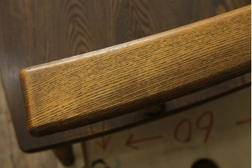 中古　美品　希少なナガノインテリア　タモ材　すっきりとしたスポーク背のウィンザーベンチ　(R-085371)