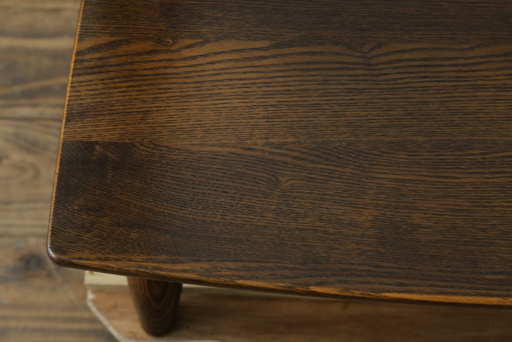 中古　美品　希少なナガノインテリア　タモ材　すっきりとしたスポーク背のウィンザーベンチ　(R-085371)