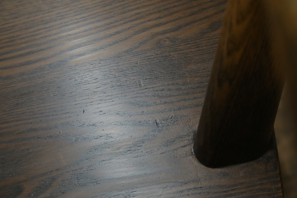 中古　美品　希少なナガノインテリア　タモ材　すっきりとしたスポーク背のウィンザーベンチ　(R-085371)