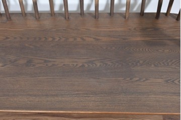 中古　美品　希少なナガノインテリア　タモ材　すっきりとしたスポーク背のウィンザーベンチ　(R-085371)