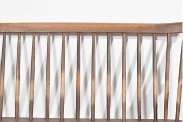 中古　美品　希少なナガノインテリア　タモ材　すっきりとしたスポーク背のウィンザーベンチ　(R-085371)