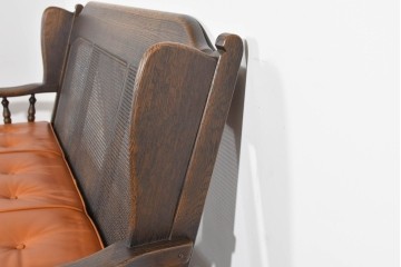 中古　超美品　使用感ほぼなし　飛騨産業　キツツキ　PROVINCIAL(プロヴィンシャル)シリーズ　3人掛けレザーソファ 　定価約90万円相当　(R-085376)