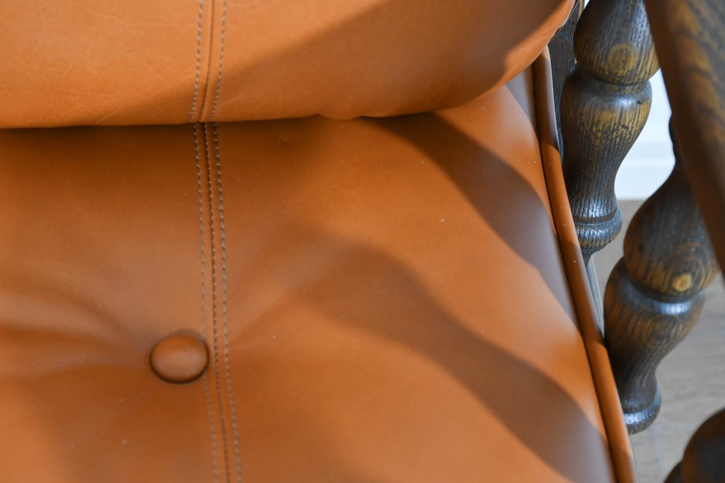 中古　超美品　使用感ほぼなし　飛騨産業　キツツキ　PROVINCIAL(プロヴィンシャル)シリーズ　3人掛けレザーソファ 　定価約90万円相当　(R-085376)