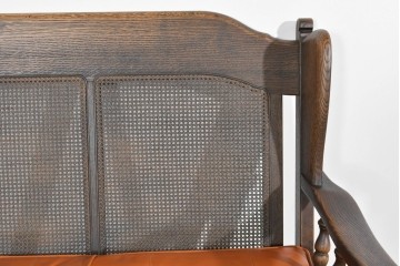 中古　超美品　使用感ほぼなし　飛騨産業　キツツキ　PROVINCIAL(プロヴィンシャル)シリーズ　3人掛けレザーソファ 　定価約90万円相当　(R-085376)