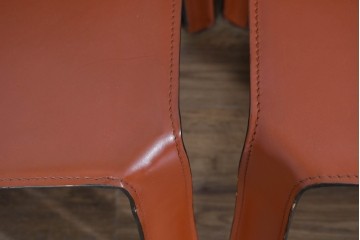 中古　Cassina(カッシーナ)　412 CAB(キャブ)　MARIO BELLINI(マリオ・ベリーニ)　端正なフォルムが魅力のアームレスチェア5脚　現行定価約150万円相当　(R-085377)