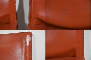 中古　Cassina(カッシーナ)　412 CAB(キャブ)　MARIO BELLINI(マリオ・ベリーニ)　端正なフォルムが魅力のアームレスチェア5脚　現行定価約150万円相当　(R-085377)