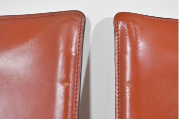 中古　Cassina(カッシーナ)　412 CAB(キャブ)　MARIO BELLINI(マリオ・ベリーニ)　端正なフォルムが魅力のアームレスチェア5脚　現行定価約150万円相当　(R-085377)