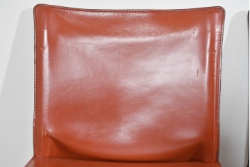 中古　Cassina(カッシーナ)　412 CAB(キャブ)　MARIO BELLINI(マリオ・ベリーニ)　端正なフォルムが魅力のアームレスチェア5脚　現行定価約150万円相当　(R-085377)