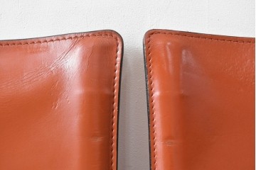 中古　Cassina(カッシーナ)　412 CAB(キャブ)　MARIO BELLINI(マリオ・ベリーニ)　端正なフォルムが魅力のアームレスチェア2脚　セット現行定価約60万円　(R-085377)