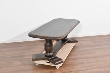 中古　超美品　飛騨産業　キツツキ　PROVINCIAL(プロヴィンシャル)　ナラ材　重厚な脚部が映えるセンターテーブル 　定価約35万円相当　(R-085380)