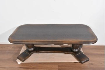 中古　超美品　飛騨産業　キツツキ　PROVINCIAL(プロヴィンシャル)　ナラ材　重厚な脚部が映えるセンターテーブル 　定価約35万円相当　(R-085380)