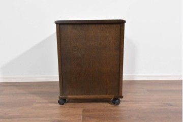 中古　美品　希少な廃番品　柏木工(KASHIWA)　WILDERNESS(ウィルダネス)　ナラ材　上質な造りが魅力のデスク&ワゴンセット　定価約35万円相当　(R-085382)