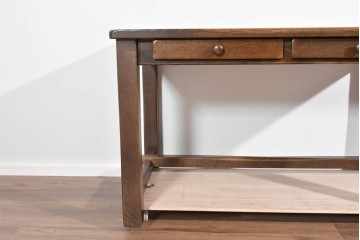 中古　美品　希少な廃番品　柏木工(KASHIWA)　WILDERNESS(ウィルダネス)　ナラ材　上質な造りが魅力のデスク&ワゴンセット　定価約35万円相当　(R-085382)