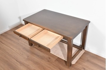 中古　美品　希少な廃番品　柏木工(KASHIWA)　WILDERNESS(ウィルダネス)　ナラ材　上質な造りが魅力のデスク&ワゴンセット　定価約35万円相当　(R-085382)