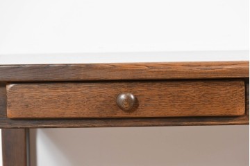 中古　美品　希少な廃番品　柏木工(KASHIWA)　WILDERNESS(ウィルダネス)　ナラ材　上質な造りが魅力のデスク&ワゴンセット　定価約35万円相当　(R-085382)