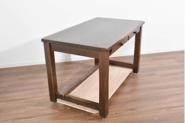 中古　美品　希少な廃番品　柏木工(KASHIWA)　WILDERNESS(ウィルダネス)　ナラ材　上質な造りが魅力のデスク&ワゴンセット　定価約35万円相当　(R-085382)