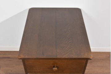 中古　美品　希少な廃番品　柏木工(KASHIWA)　WILDERNESS(ウィルダネス)　ナラ材　上質な造りが魅力のデスク&ワゴンセット　定価約35万円相当　(R-085382)