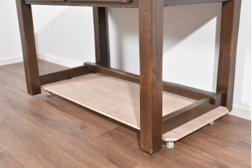 中古　美品　希少な廃番品　柏木工(KASHIWA)　WILDERNESS(ウィルダネス)　ナラ材　上質な造りが魅力のデスク&ワゴンセット　定価約35万円相当　(R-085382)