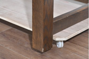 中古　美品　希少な廃番品　柏木工(KASHIWA)　WILDERNESS(ウィルダネス)　ナラ材　上質な造りが魅力のデスク&ワゴンセット　定価約35万円相当　(R-085382)