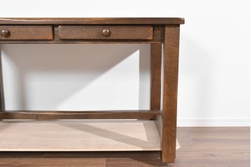 中古　美品　希少な廃番品　柏木工(KASHIWA)　WILDERNESS(ウィルダネス)　ナラ材　上質な造りが魅力のデスク&ワゴンセット　定価約35万円相当　(R-085382)