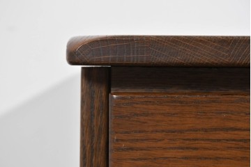 中古　美品　希少な廃番品　柏木工(KASHIWA)　WILDERNESS(ウィルダネス)　ナラ材　上質な造りが魅力のデスク&ワゴンセット　定価約35万円相当　(R-085382)