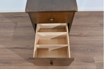 中古　美品　希少な廃番品　柏木工(KASHIWA)　WILDERNESS(ウィルダネス)　ナラ材　上質な造りが魅力のデスク&ワゴンセット　定価約35万円相当　(R-085382)