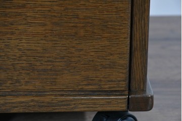 中古　美品　希少な廃番品　柏木工(KASHIWA)　WILDERNESS(ウィルダネス)　ナラ材　上質な造りが魅力のデスク&ワゴンセット　定価約35万円相当　(R-085382)