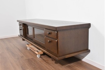 中古　美品!!　希少な廃番品!!　KASHIWA(柏木工)　WILDERNESS(ウィルダネス)　重厚な造りが魅力のテレビボード　定価約33万円　(R-085385)